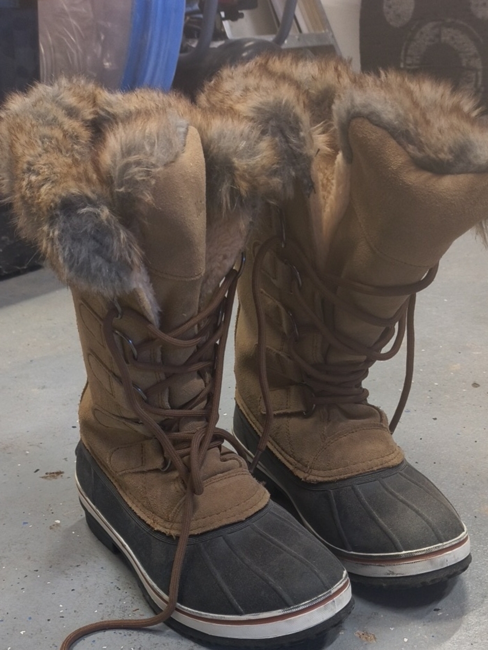 Northside Brown Faux-Fur Trim Waterproof Winter Boots